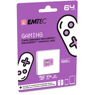 Emtec MICRO SD UHSI U3 classe 10 100MB A1 64GB